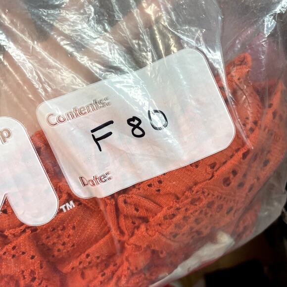 FP Beach Free People Ivory Eyelet V-Neck Top - Size S - Picture 7 of 7